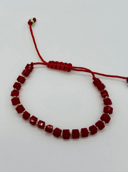 Red Handmade Unisex Bracelet